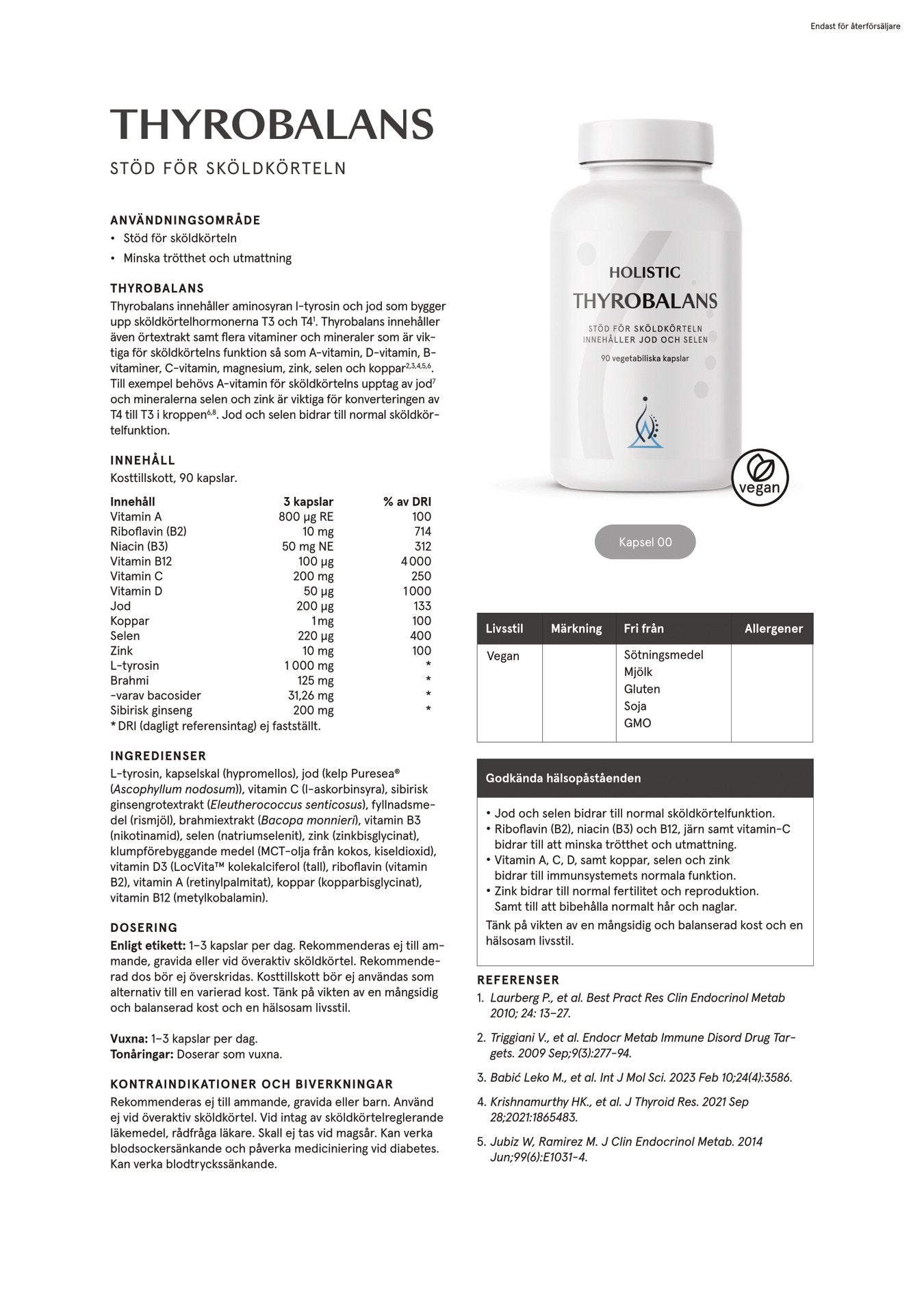 Thyrobalans, 90 kapslar