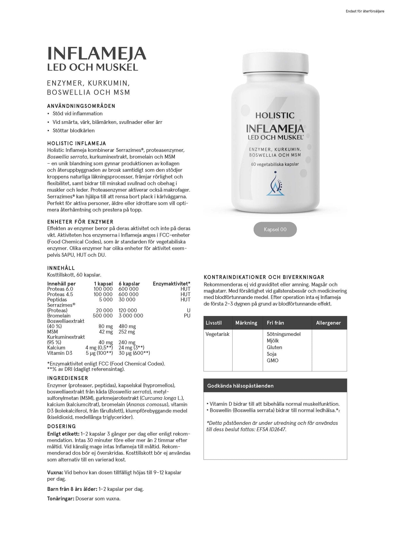 Inflameja, 60 kapslar