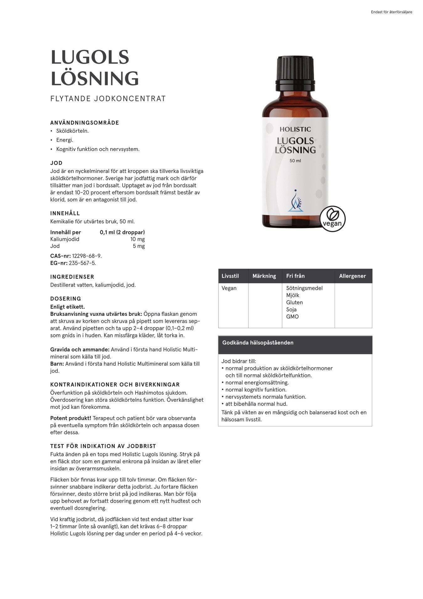 Lugols lösning jodkoncentrat, 50 ml