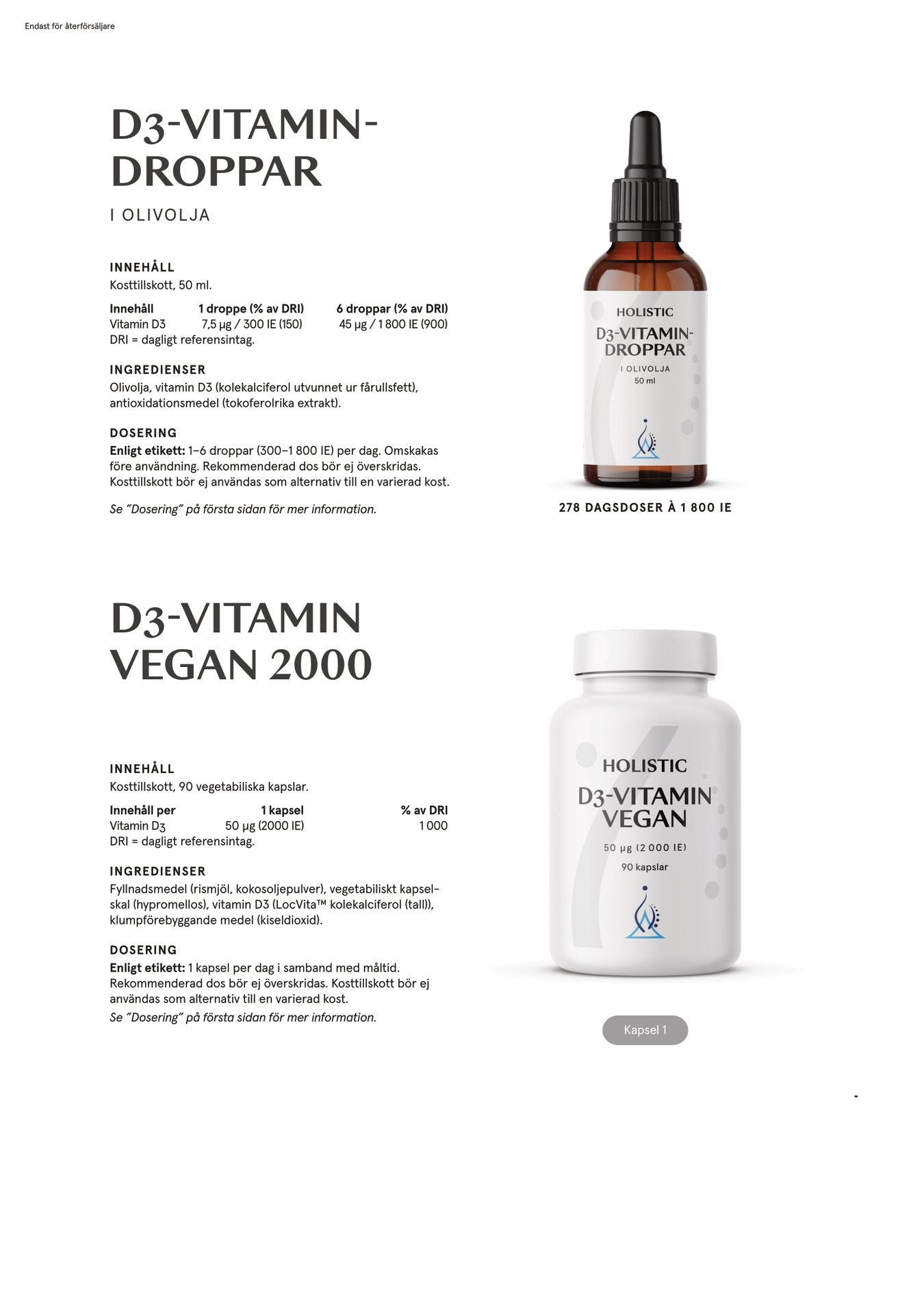 D3-vitamin vegan 2000, 90 kapslar