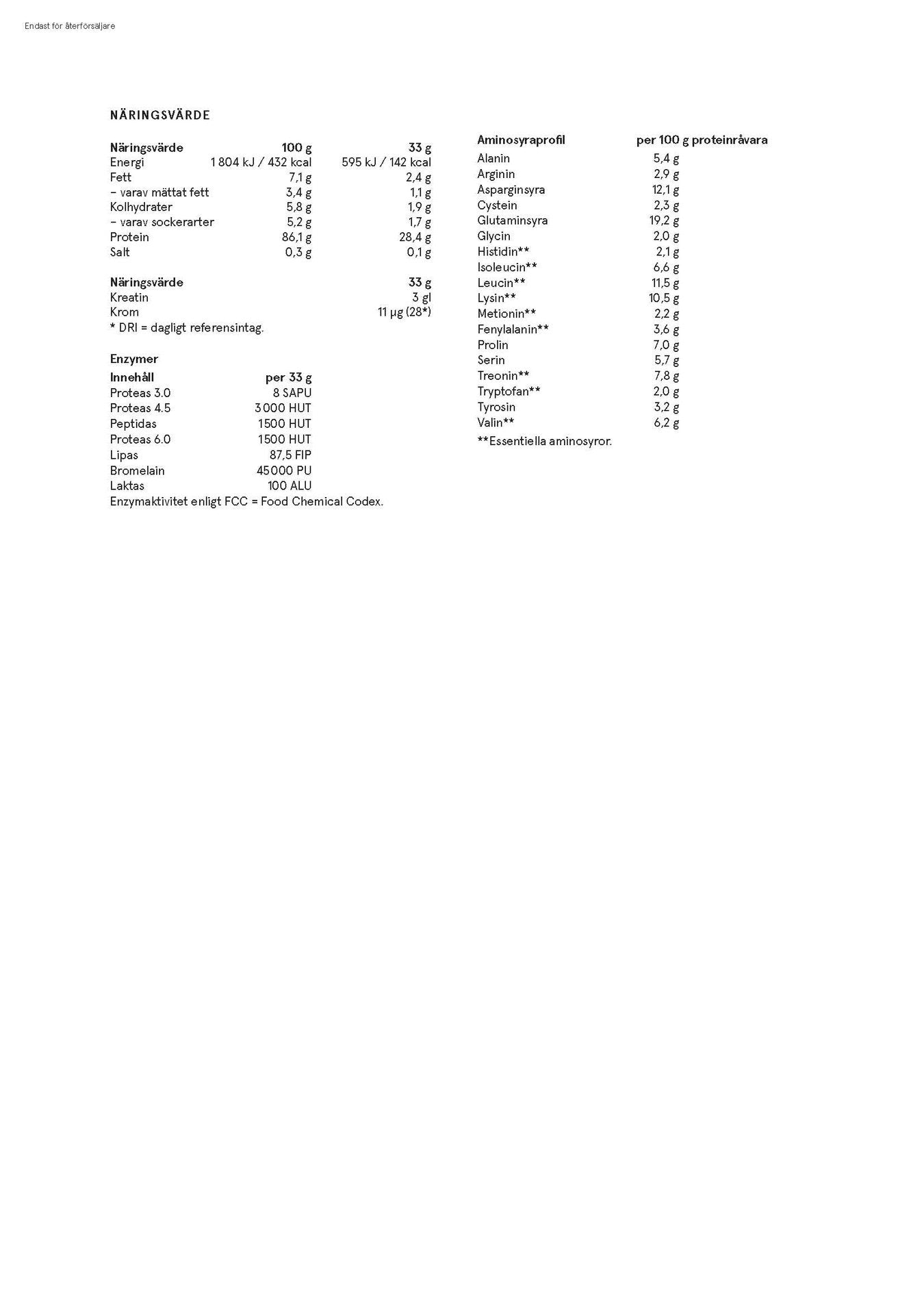Vassleprotein + kreatin vanilj, 750 g