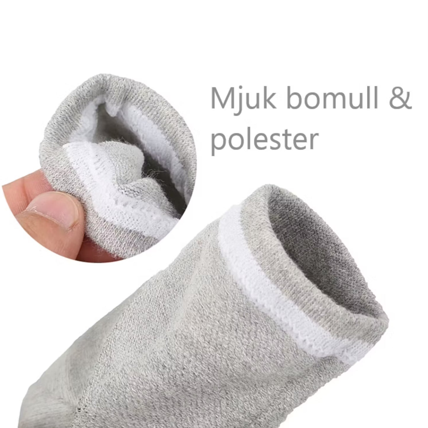 Strumpor med gel i hälen
