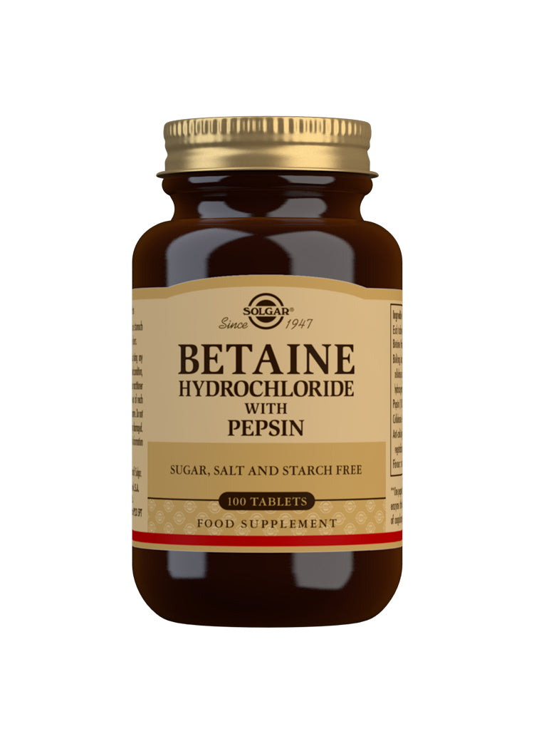 Betaine Hydrochloride with Pepsin (innehåller mjölk) 100t