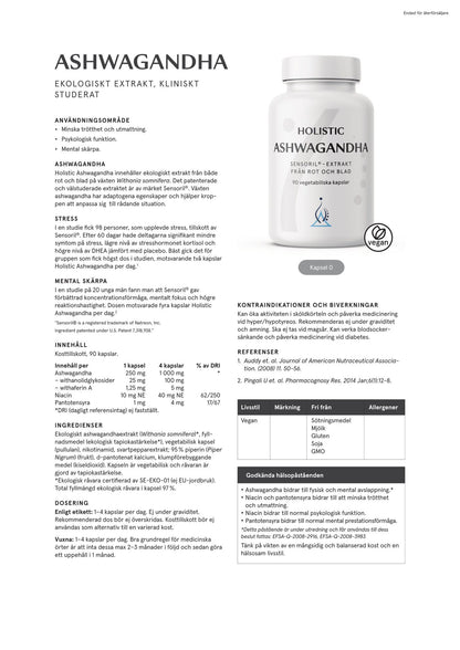 Ashwagandha, 90 kapslar