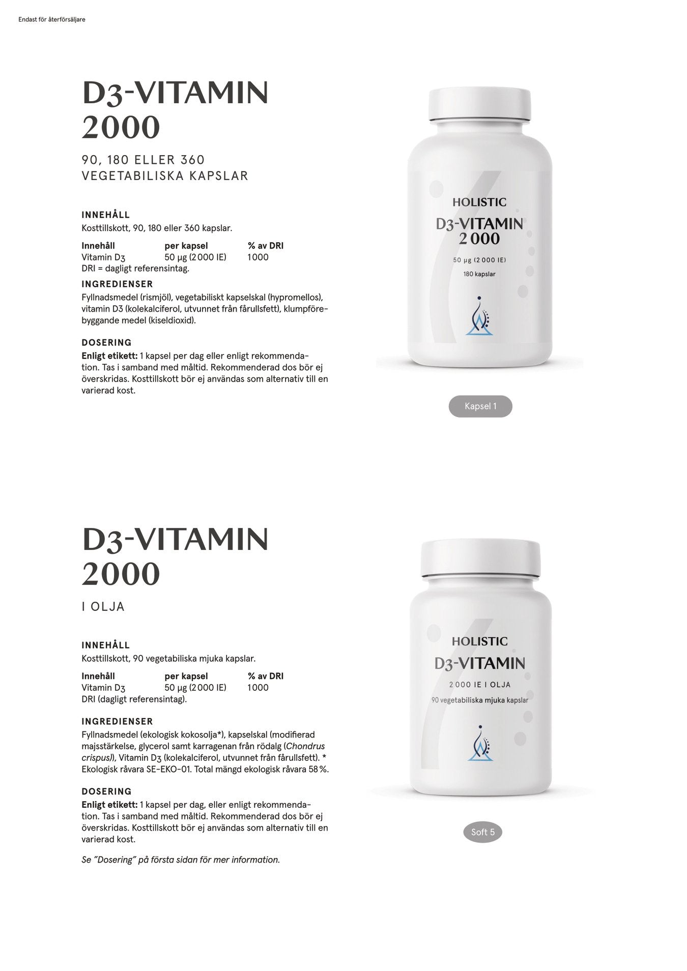 D3-vitamin 2000, 90 kapslar