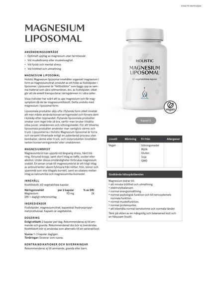 Magnesium liposomal 60 kapslar