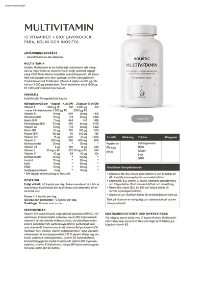 Multivitamin, 90 kapslar