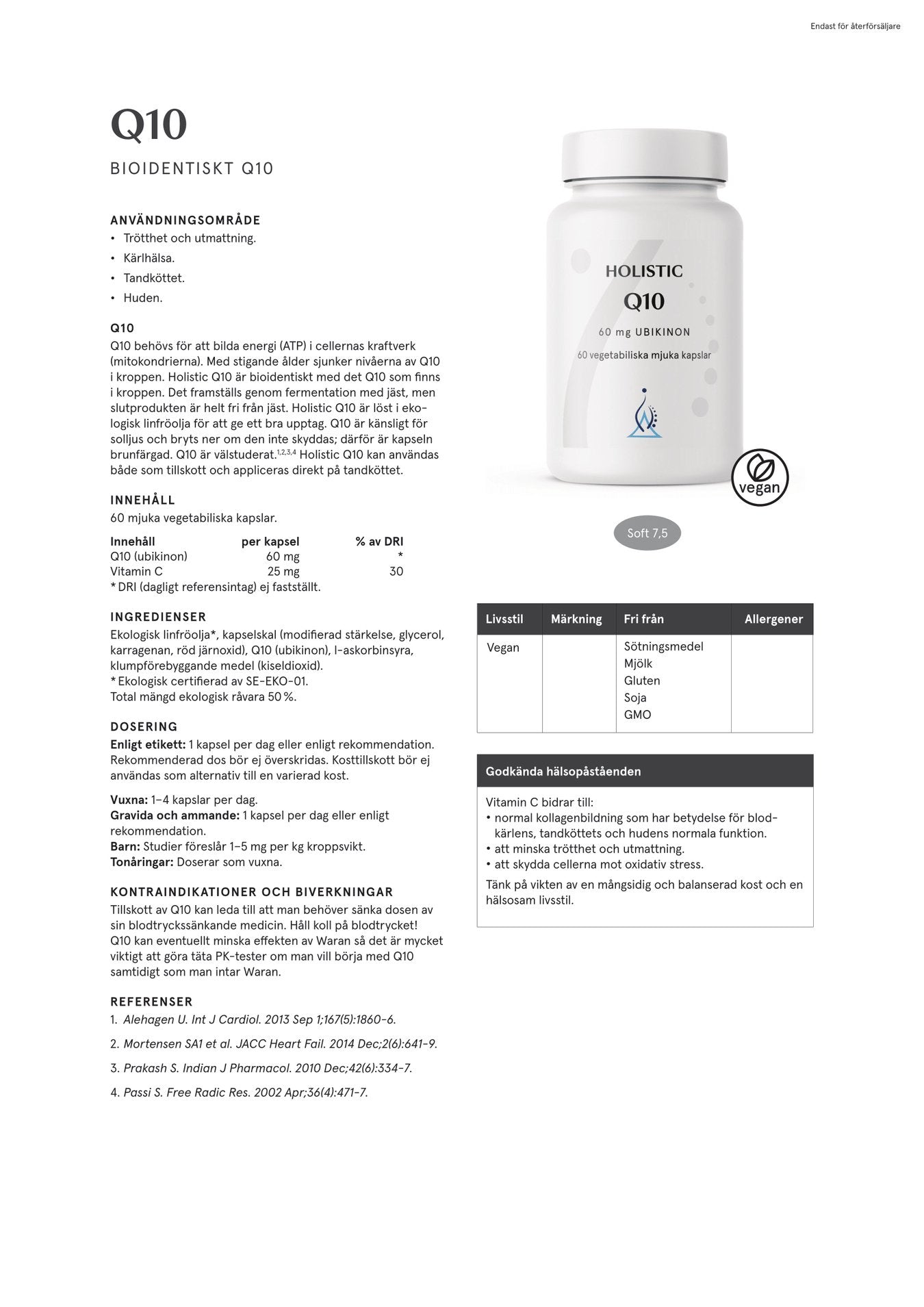 Q10 60 mg, 60 kapslar