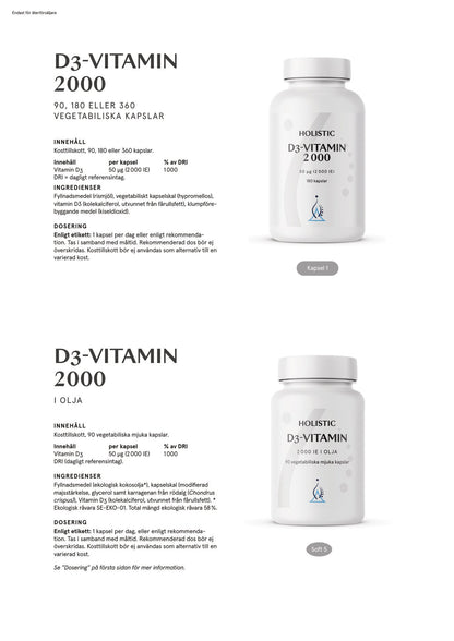D3-vitamin i olja, 90 kapslar