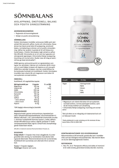 Sömnbalans, 60 kapslar