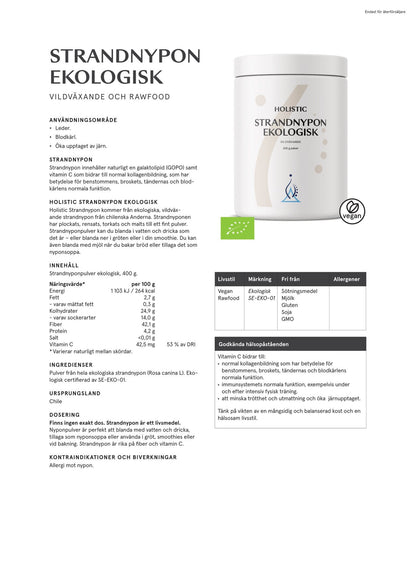 Strandnypon ekologisk, 400 g