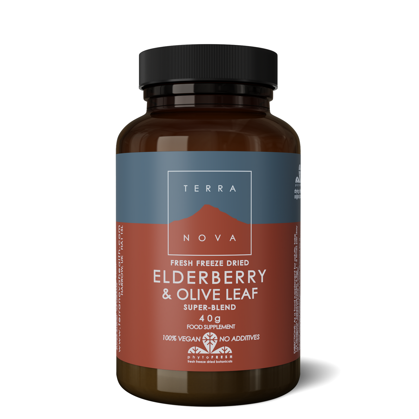 Terranova Elderberry & Olive Leaf Super-Blend, 40 g (pulver)