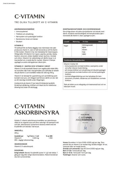 C-vitamin syraneutral, 250 g