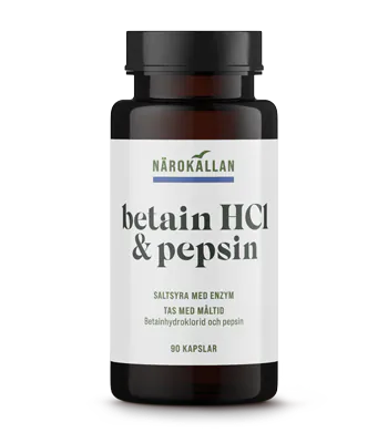 Närokällan Betain HCL & Pepsin 90 kapslar