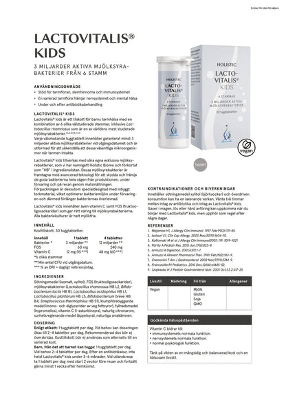 Lactovitalis®kids, 30 tabletter