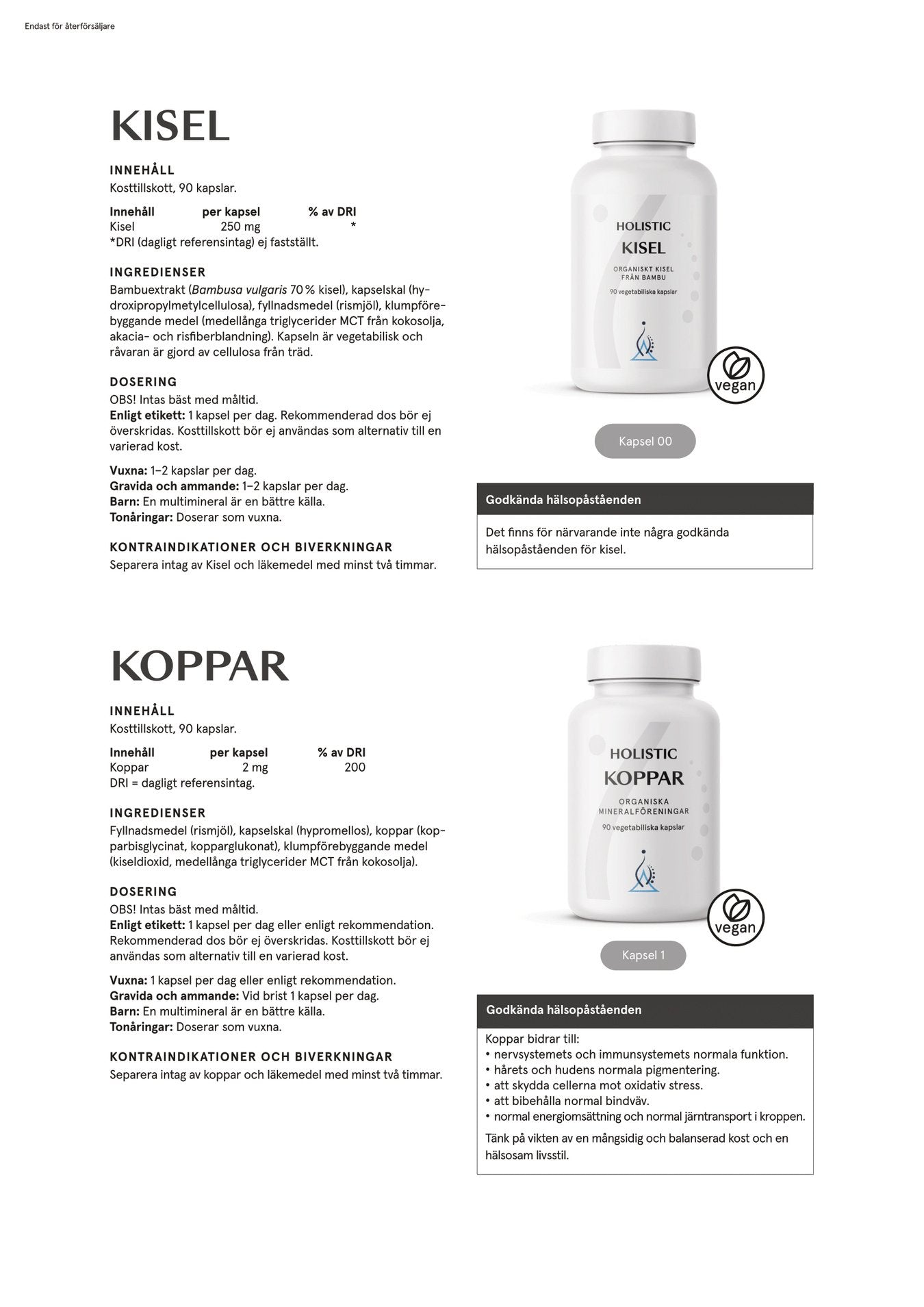 Koppar 2 mg, 90 kapslar