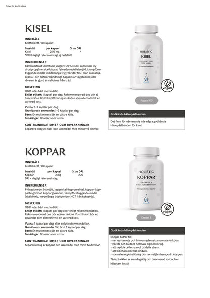 Koppar 2 mg, 90 kapslar