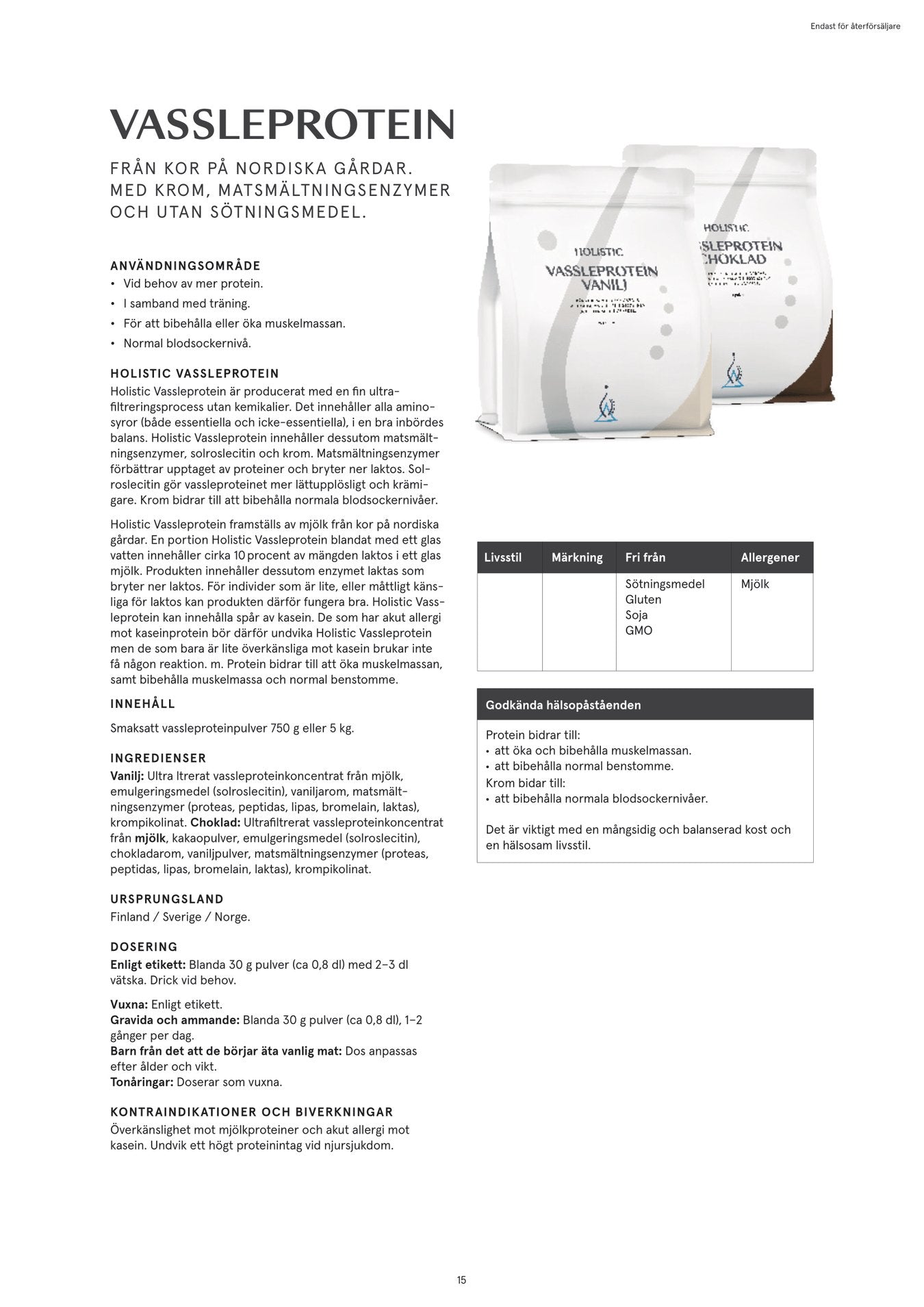 Vassleprotein choklad, 5 kg