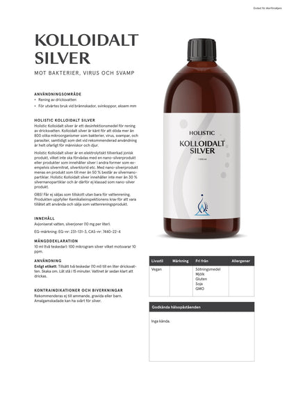 Kolloidalt silver, 1000 ml