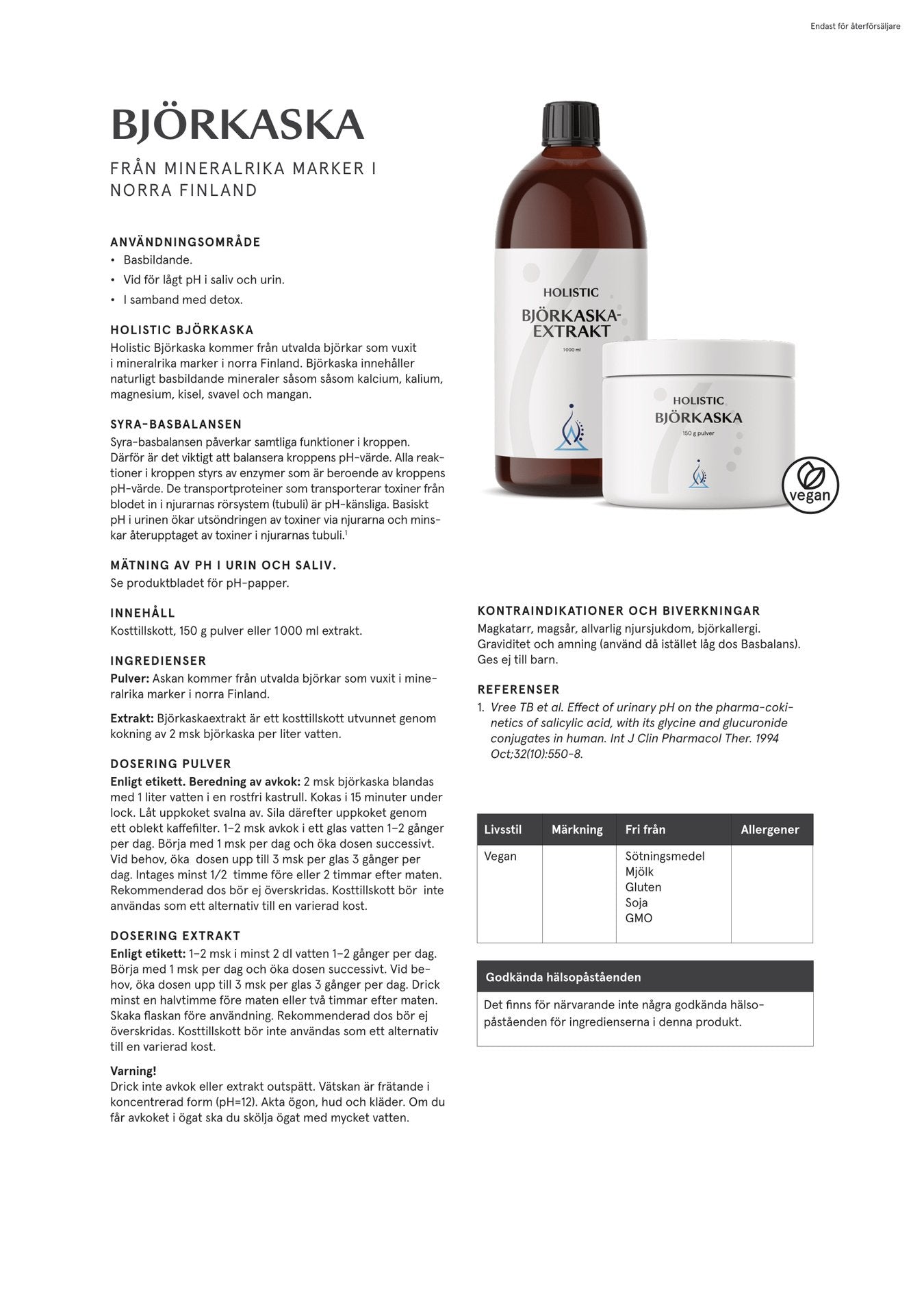 Björkaskaextrakt, 1000 ml