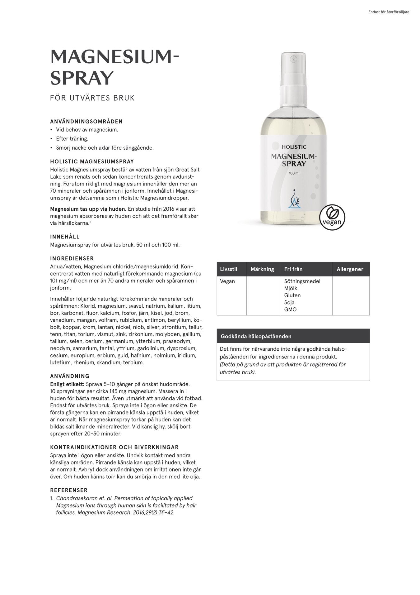 Magnesiumspray, 100 ml