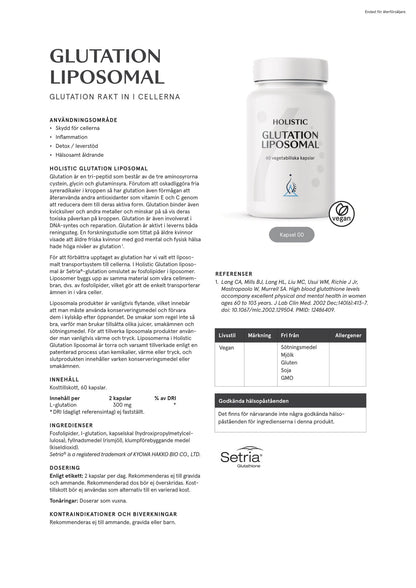 Glutation liposomal, 60 kapslar
