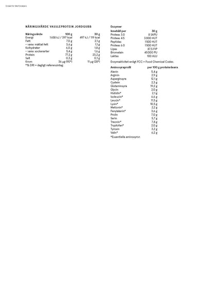 Vassleprotein jordgubb, 750 g
