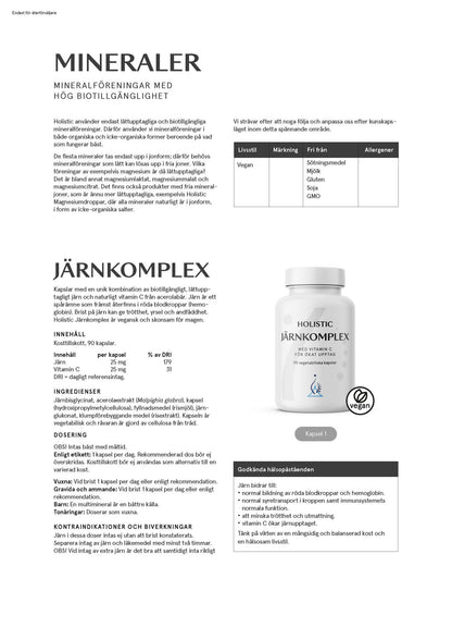 Magnesiumbisglycinat 100 mg, 90 kapslar