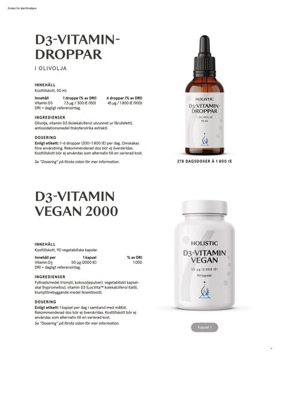 D3-vitamin vegan 2000, 90 kapslar
