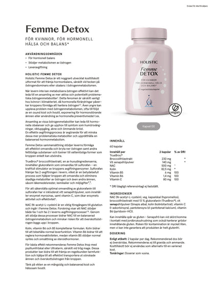 Femme Detox, 60 kapslar