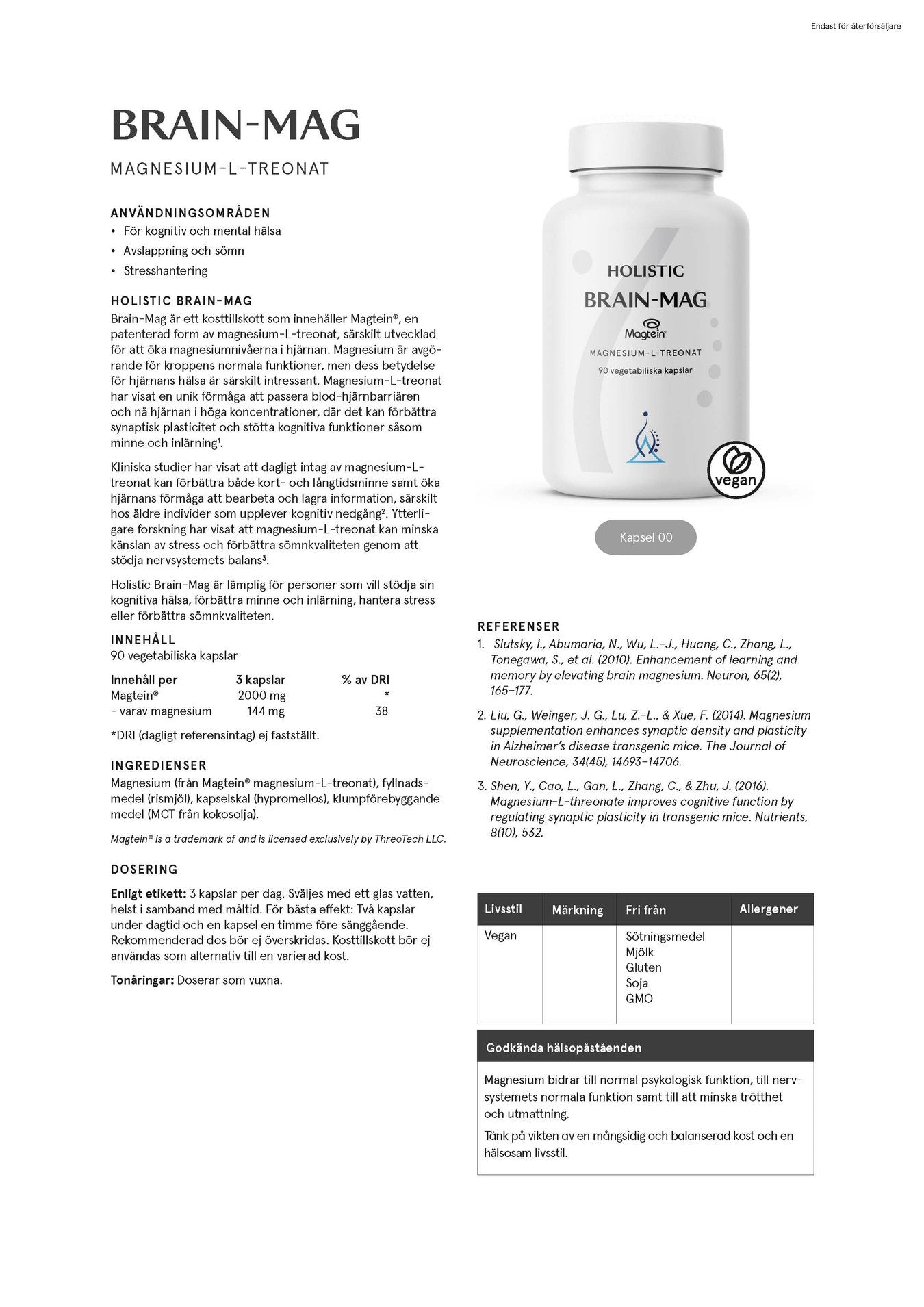 Brain-Mag, 90 kapslar