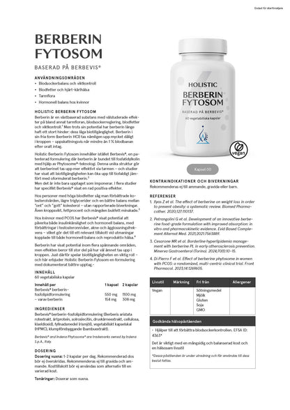 Berberin fytosom, 60 kapslar