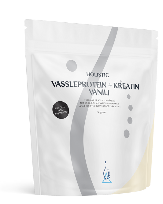 Vassleprotein + kreatin vanilj, 750 g