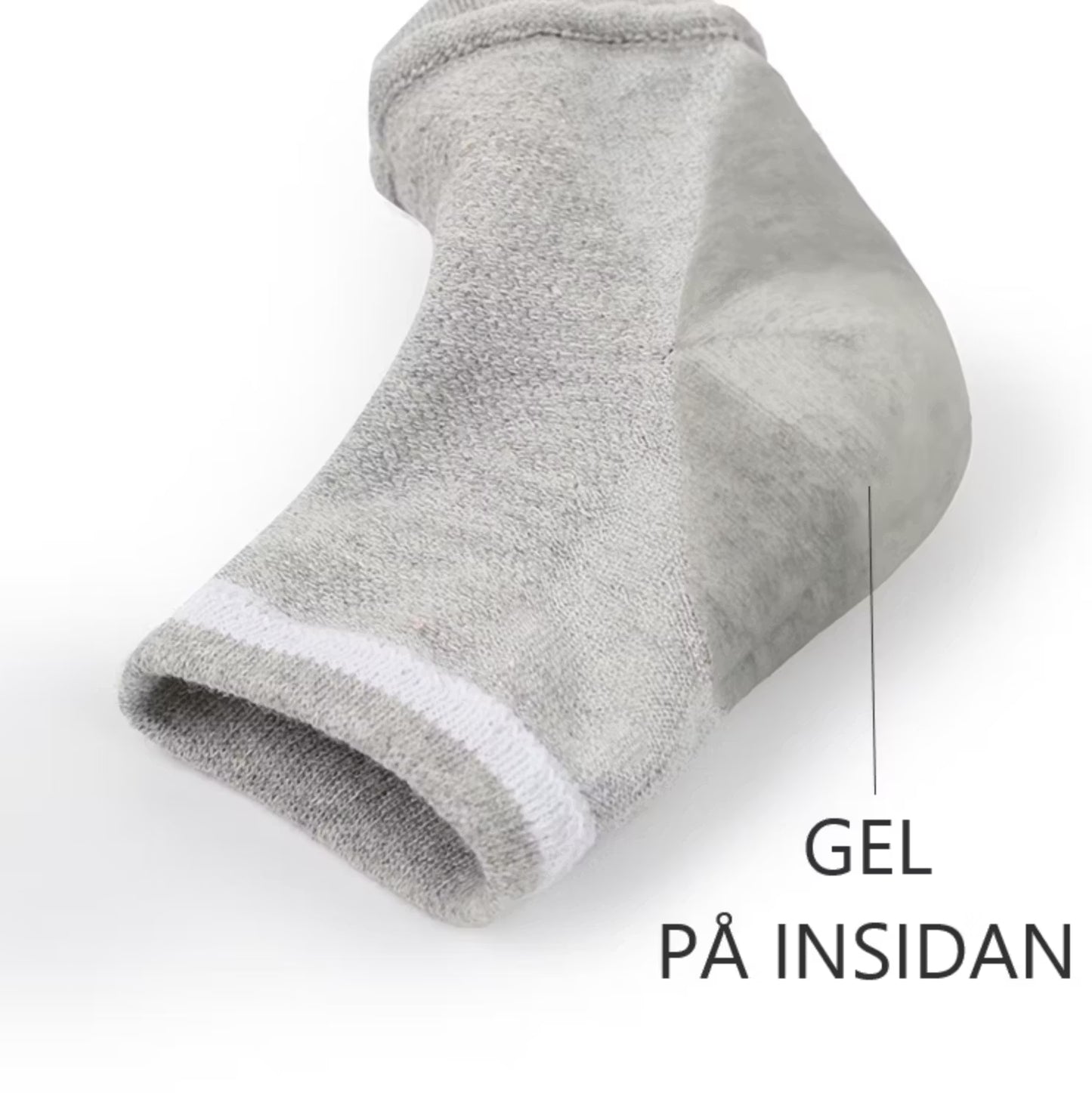 Strumpor med gel i hälen