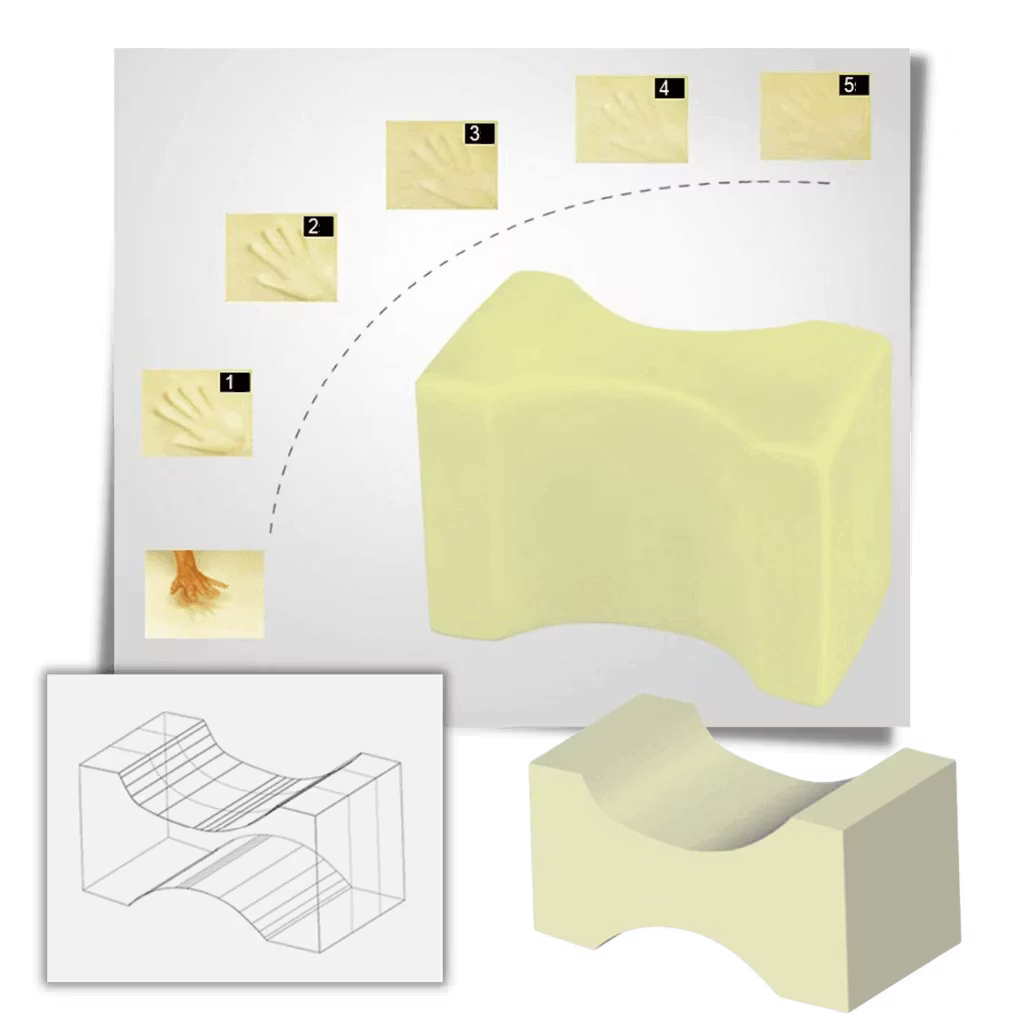 Knä- och benkudde av memory foam