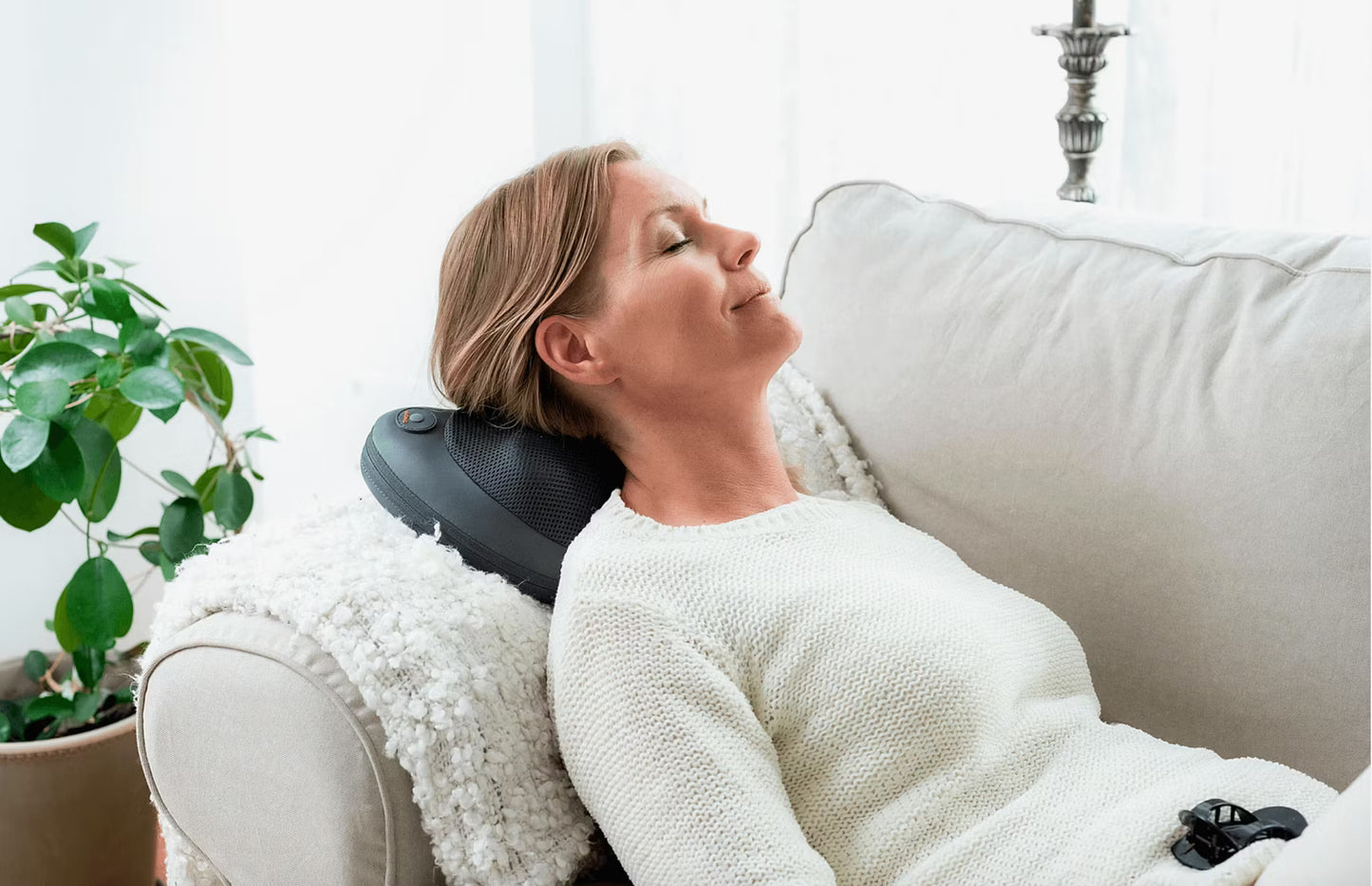 Massagekudde med inbyggd magnetterapi