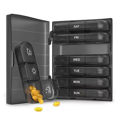 Unik medicin fördelare dosett med löstagbara fack