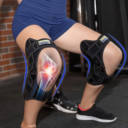 Knäskydd med patellastöd - Förstärker knästöd och lindrar smärta vid sport och rehabilitering
