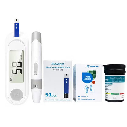Blodsockermätare Kit – Diabetes Testset med 50 Teststickor & Snabbt Resultat
