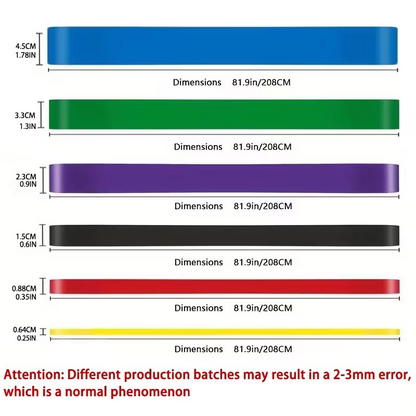 Träningsband med Olika Motstånd – För Hemmaträning & Fysioterapi